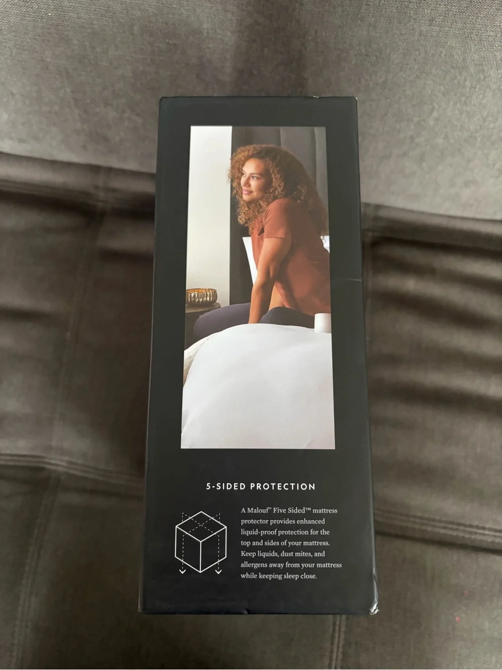 Malouf Five Sided Mattress Protector - White (King)
